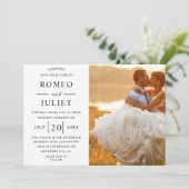 Budget Moderne Élégant Faire-part de mariage photo (Debout devant)