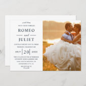 Budget Moderne Élégant Faire-part de mariage photo (Devant / Derrière)