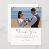 Budget Moderne Élégant Mariage photo Carte de reme (Devant / Derrière)