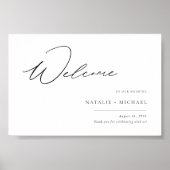 Budget Moderne Élégant Script Mariage Affiche de b (Devant)