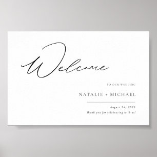 Budget Moderne Élégant Script Mariage Affiche de b