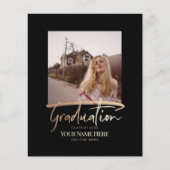 Budget Moderne Elegante Afstudeerfoto Uitnodiginge Flyer (Voorkant)