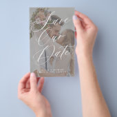 Budget moderne elegante foto bruiloft opslaan van  flyer (Hand)