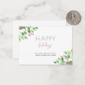 Budget moderne entreprise carte de vacances (Devant/Arrière en situation)