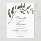 BUDGET Moderne Eucalyptus Branch Wedding (Voorkant)