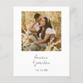 Budget Moderne foto Boho bruiloft uitnodiging (Achterkant)