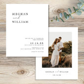 Budget Moderne foto Boho bruiloft uitnodiging