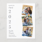 Budget Moderne Foto Collage Graduation Invitations (Voorkant)