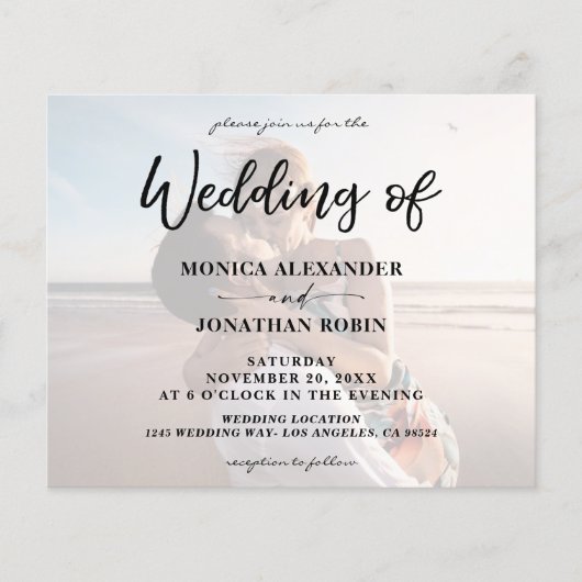 Budget Moderne Foto Horizontal 2 Wedding Flyer (Voorkant)