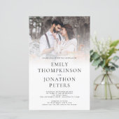 Budget Moderne Foto QR Code Wedding Uitnodiging (Staand voorkant)