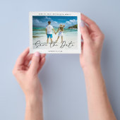 Budget Moderne foto Save the Date Flyer (Hand)