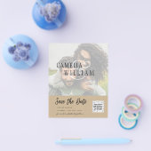 BUDGET Moderne FOTO Save the Date QR CODE RSVP Flyer (Enkel)