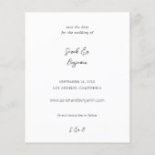 Budget Moderne Foto & Side Save the Date - White (Achterkant)