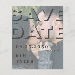 Budget moderne foto trouwkaart save the date flyer