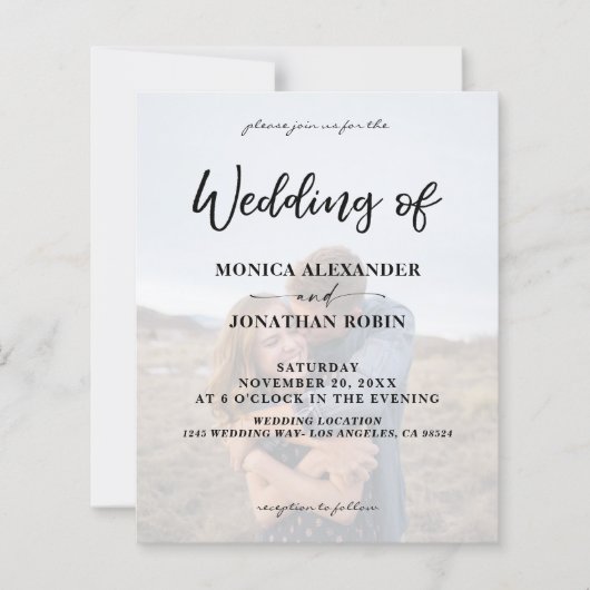 Budget Moderne Foto Vertical 2 Wedding (Voorkant)