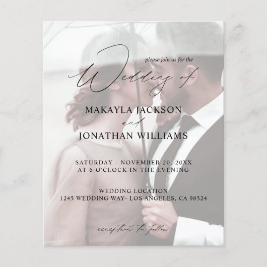 Budget Moderne Foto Vertical 4 Wedding Flyer (Voorkant)