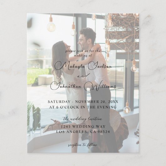 Budget Moderne Foto Vertical 9 Wedding Flyer (Voorkant)