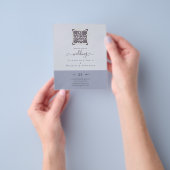 BUDGET Moderne FOTO Wedding INVITE QR CODE RSVP Flyer (Hand)