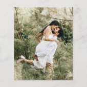 Budget Moderne foto Zwart-wit bruiloft Flyer (Achterkant)