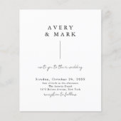 Budget Moderne foto Zwart-wit bruiloft Flyer (Voorkant)