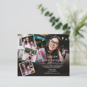 Budget Moderne Fotocollage Afstudeeruitnodiging (Staand voorkant)