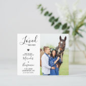 Budget Moderne Fotopaard Wedding Save the Date (Staand voorkant)