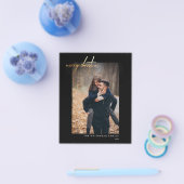 Budget Moderne Gold Merry Black Kaart voor kerstmi (Enkel)