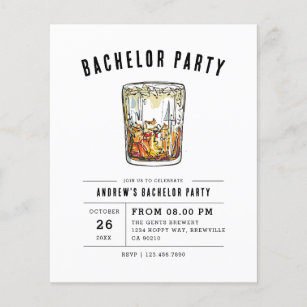 Budget Moderne Groom Whiskey Bachelor Party