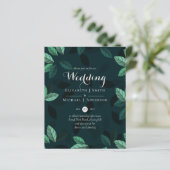 BUDGET Moderne Jardin Feuilles Faire-part de maria (Debout devant)