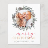 Budget Moderne Kerstmis Fotokaart (Voorkant)