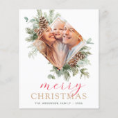 Budget Moderne Kerstmis Fotokaart (Voorkant)