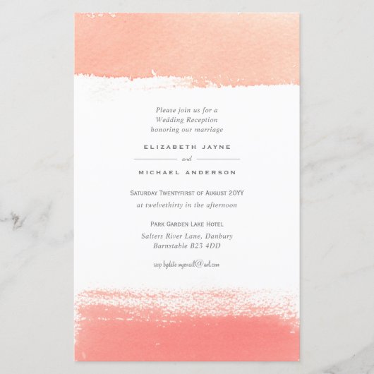 BUDGET Moderne kleurspoelbruiloft Nodig A9 (Voorkant)