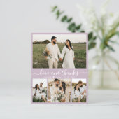 Budget Moderne Lilac Mariage photo Carte de remerc (Debout devant)