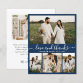 Budget Moderne Mariage photo de la Marine Carte de (Devant / Derrière)