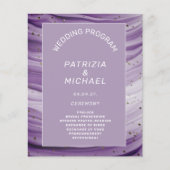 Budget Moderne Mauve Purple Mariage programme (Devant)