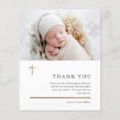 Budget Moderne Minimal Photo Carte de remerciement (Devant)