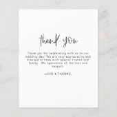 Budget Moderne Minimaliste Cartes de Remerciements (Dos)