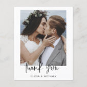 Budget Moderne Minimaliste Cartes de Remerciements (Devant)