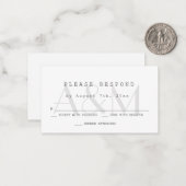 Budget Moderne Monogramme Mariage Cartes RSVP (Devant/Arrière en situation)