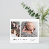 Budget moderne Photo Collage Carte de remerciement (Debout devant)