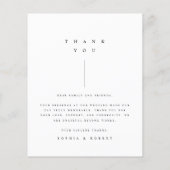 Budget Moderne Photo Collage Mariage Carte de reme (Dos)