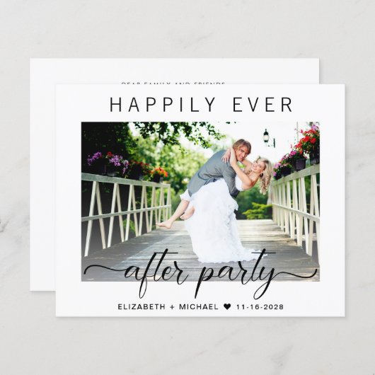 Budget Moderne QR-code Fotobruiloftsreceptie (Voorkant / Achterkant)