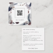 Budget moderne QR Code Hiver Mariage invitation (Devant / Derrière)