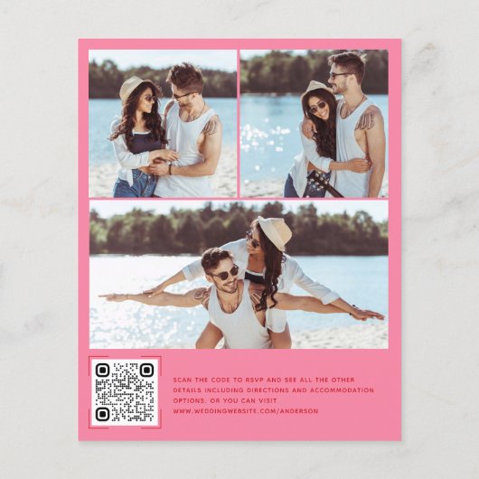 Budget Moderne QR Code Retro Weddenschap (Achterkant)