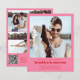 Budget Moderne QR Code Retro Weddenschap