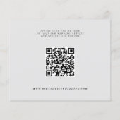 Budget moderne QR CODE trouwkaart save the date (Achterkant)