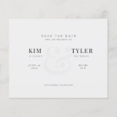 Budget moderne QR CODE trouwkaart save the date (Voorkant)