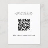 Budget moderne QR CODE trouwkaart save the date Flyer (Achterkant)