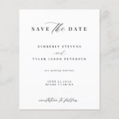 Budget moderne QR CODE trouwkaart save the date Flyer (Voorkant)