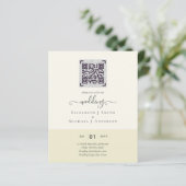 BUDGET Moderne QR Scanning Code Wedding nodigt uit (Staand voorkant)
